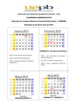 Calendário Administrativo 2015