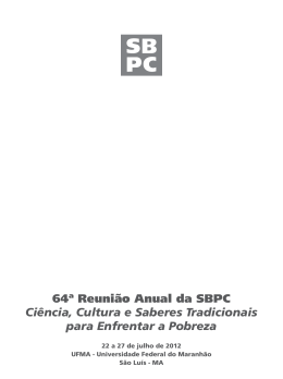 Programação da SBPC Cultural - SBPC – Sociedade Brasileira para
