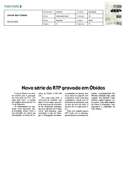 Nova série do RTP gravado em Óbidos
