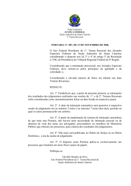 Portarias - Justiça Federal de Santa Catarina