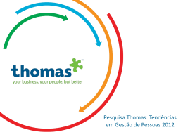 Pesquisa Thomas: Tendências em Gestão de Pessoas 2012