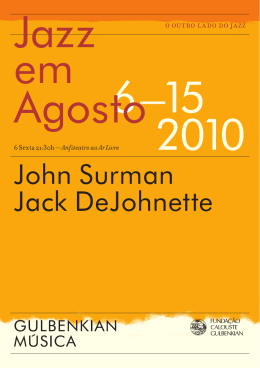 John Surman Jack DeJohnette - Gulbenkian Música