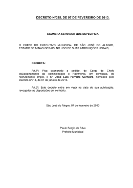 Exonera Servidor José Luis Ferreira Carneiro
