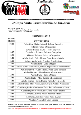 2ª Copa Santa Cruz Cabrália de Jiu-Jitsu