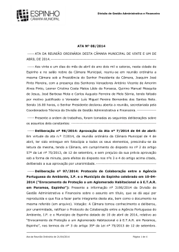 ata nº 08/2014 - Câmara Municipal de Espinho