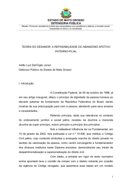 Teoria do Desamor - Defensoria Pública do Estado de Mato Grosso