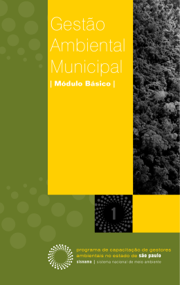 Gestão ambiental municipal - módulo básico (1ª edição