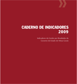 CADERNO DE INDICADORES 2009