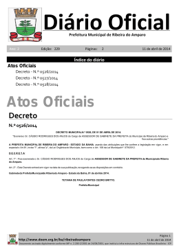 Atos Oficiais Decreto N.º 0526/2014
