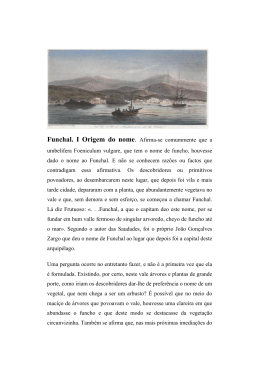 "Funchal, origem do nome, a criação da vila e município
