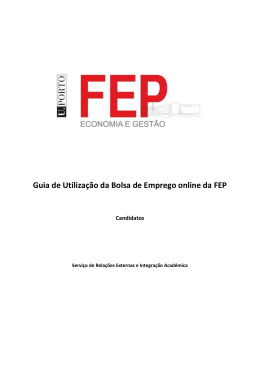 Guia de Utilização da Bolsa de Emprego online da FEP