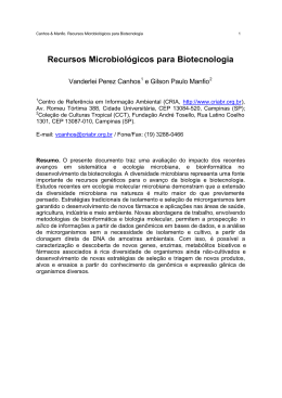Recursos Microbiológicos para Biotecnologia