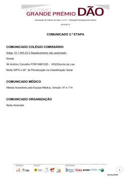 COMUNICADO 2.ª ETAPA COMUNICADO COLÉGIO COMISSÁRIO