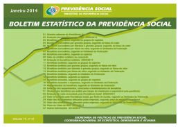 janeiro de 2014 - Ministério da Previdência Social