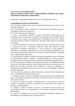 LEI N° 21.147, DE 14 DE JANEIRO DE 2014. INSTITUI A POLÍTICA