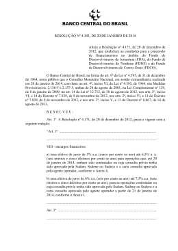 Resolução CMN n.º 4.303, de 20.01.2014