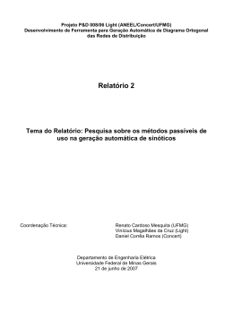 Projeto P&D 008/06 Light - Universidade Federal de Minas Gerais