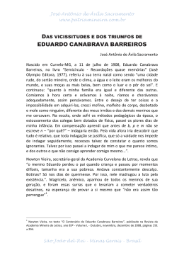 Vicissitudes e triunfos de Eduardo Canabrava Barreiros