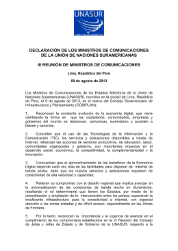 declaración de los ministros de comunicaciones de la unión de