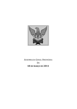 Assembleia Geral – Relatório e Contas 2011