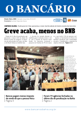 Baixe a versão em PDF - Sindicato dos Bancários da Bahia