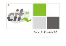 Curso PHP – Aula 02