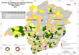 Mapa da disposição de resíduos sólidos em Minas Gerais 2012
