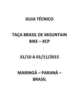 Mais informações - Confederação Brasileira de Ciclismo