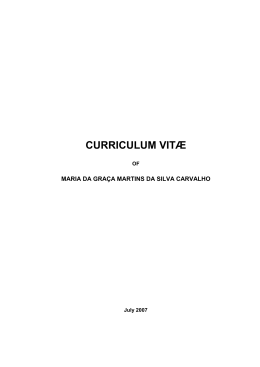 CURRICULUM VITÆ - Maria da Graça Carvalho