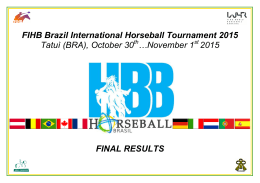FIHB Brazil International Horseball Tournament 2015 Tatuì (BRA