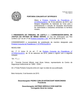 Portaria Conjunta nº 397/PR/2015 - Tribunal de Justiça de Minas