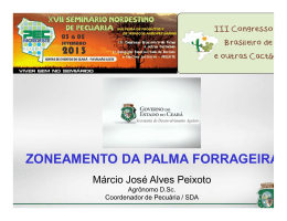 Zoneamento da Palma Forrageira – Márcio José Alves Peixoto