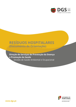 Resíduos Hospitalares (Documento de Orientação)