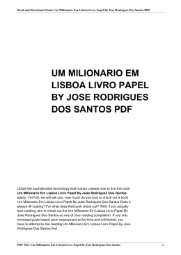 um milionario em lisboa livro papel by jose rodrigues dos santos pdf