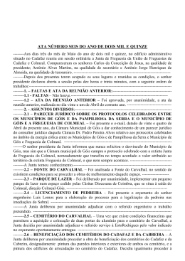 ATA N-º 6 - UNIÃO DAS FREGUESIAS DE CADAFAZ & COLMEAL