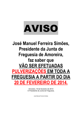 José Manuel Ferreira Simões, Presidente da Junta de Freguesia de