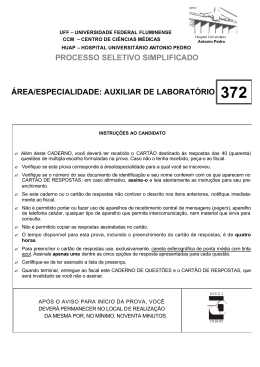 prova - Uff - Universidade Federal Fluminense