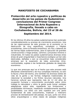 MAnifesto Cochabamba espanhol