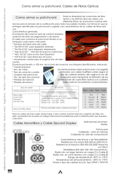 3- Cables de Fibra Optica, Como armar su Patchcord