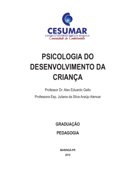 PSICOLOGIA DO DESENVOLVIMENTO DA CRIANÇA