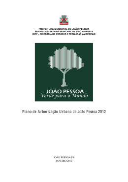 Plano de Arborização Urbana de João Pessoa 2012 - CBN
