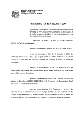 PROVIMENTO N. 6 de 30 de julho de 2014 - Corregedoria