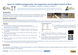 Open air children playgrounds: the importance of microbial control of