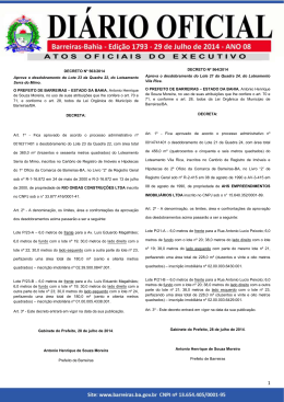 Diário Oficial – Edição 1793 - Prefeitura de Barreiras
