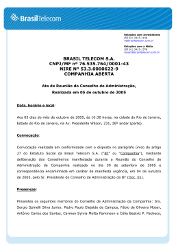BRASIL TELECOM S.A. CNPJ/MF nº 76.535.764/0001