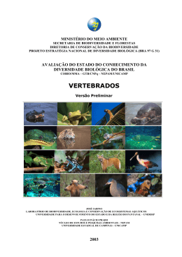 VERTEBRADOS - Ministério do Meio Ambiente