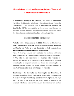 Licenciatura - Letras/Inglês e Letras/Espanhol