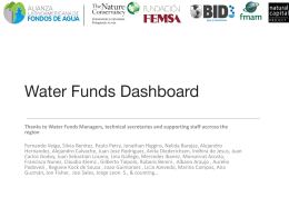 Water Funds Dashboard