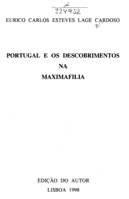 PORTUGAL E OS DESCOBRIMENTOS NA MAXIMAFILIA