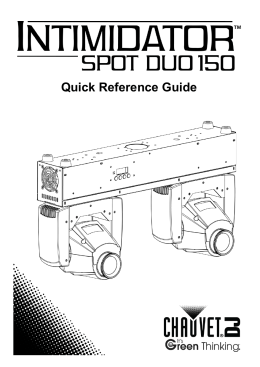 Intimidator Spot Duo 150 Quick Reference Guide Rev. 1 Multi